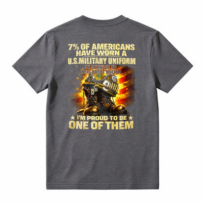 Proud American Military Veteran Service Graphic Tee Design tshirt 100% cotton