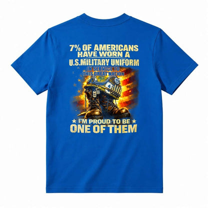 Proud American Military Veteran Service Graphic Tee Design tshirt 100% cotton