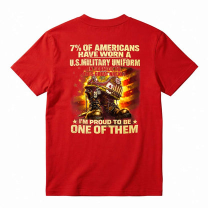 Proud American Military Veteran Service Graphic Tee Design tshirt 100% cotton
